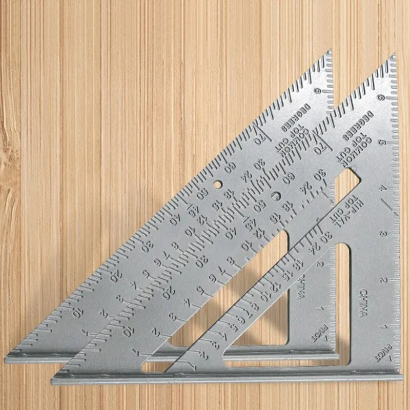 

Measurement Tool Square Ruler Aluminum Alloy Speed Protractor Miter For Carpenter Tri-square Line Scriber Saw Guide -1