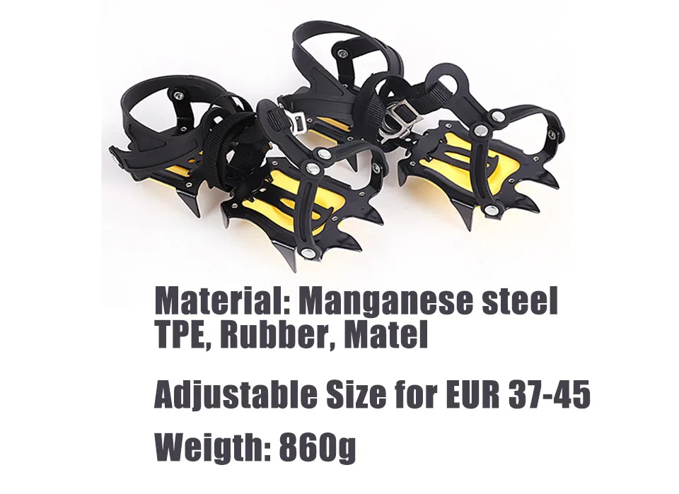 Нескользящая обувь с 10 зубцами и когтями высококачественный Регулируемый