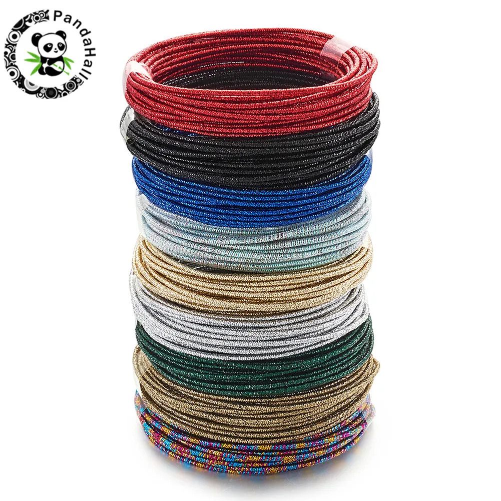 Полиэфирный шнур покрытый алюминиевой проволокой для изготовления ювелирных