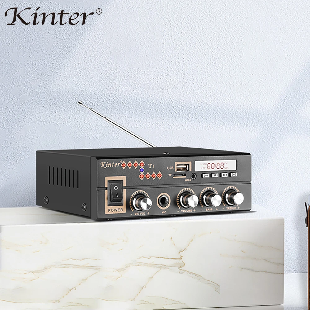 

Kinter Hi-Fi Car Power Amplifier Board Professional Amplificador Class AB 2 Channel Subwoofer Amp Stereo BASS Audio Player