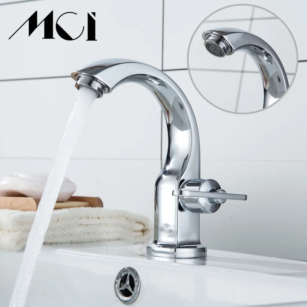 Mci смеситель для ванной комнаты кран раковины воды однорычажный цинковый сплав