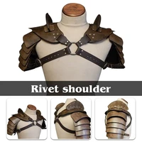 medieval shoulder armor gladiator samurai battle viking knight pauldrons pu leather men gothic steampunk cosplay costume