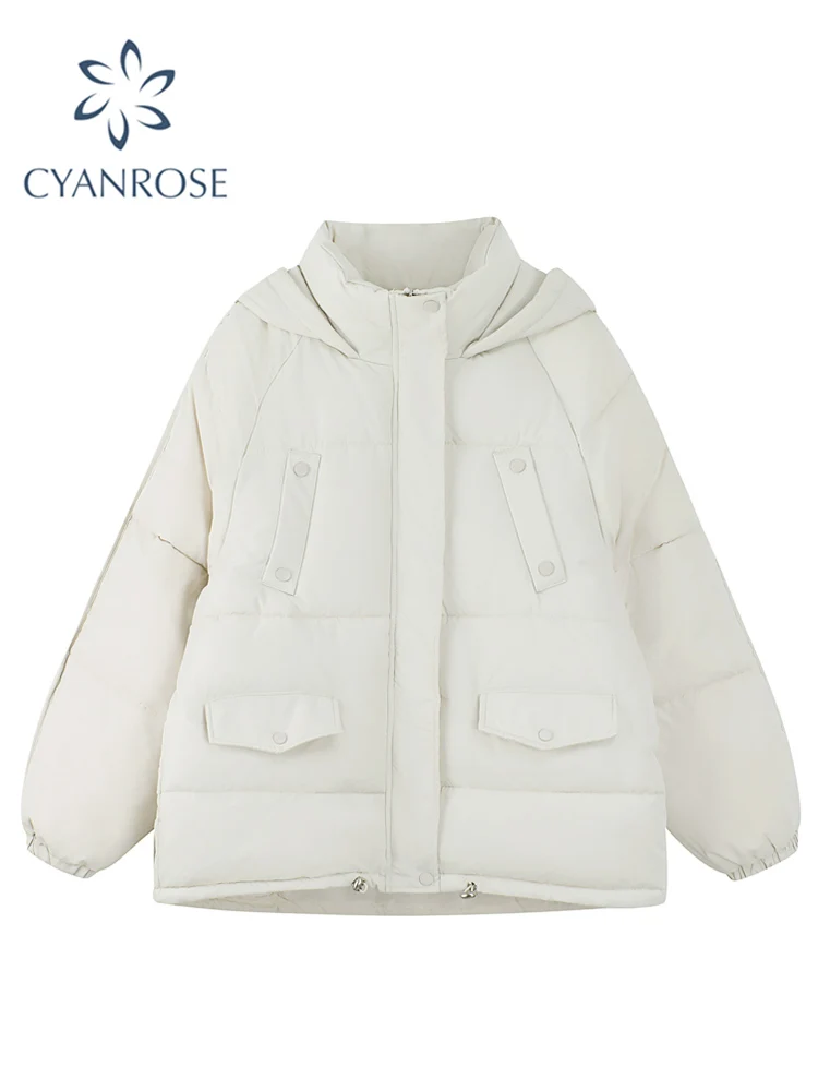 Новинка 2021 женские парки пуховые куртки с капюшоном модная теплая утолщенная