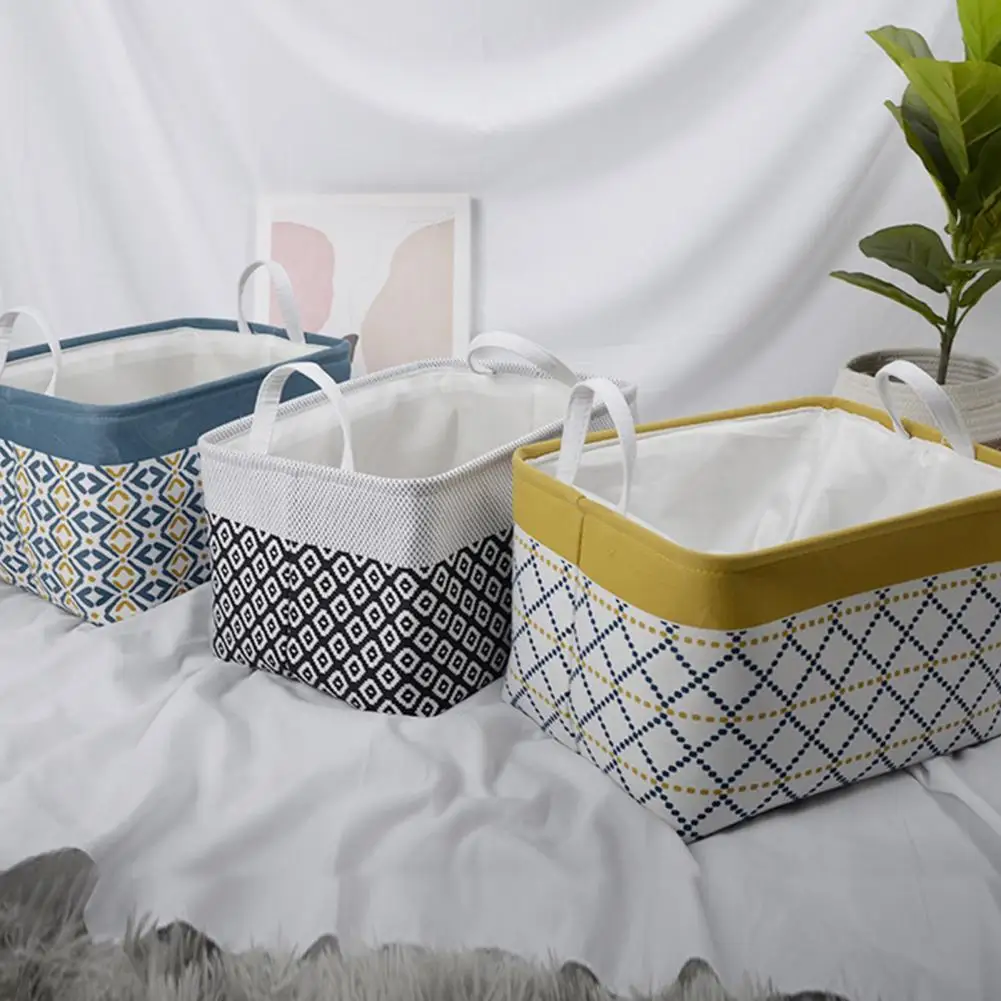 

Простая в использовании многоразовая красивая тканая корзина для хранения одежды для дома