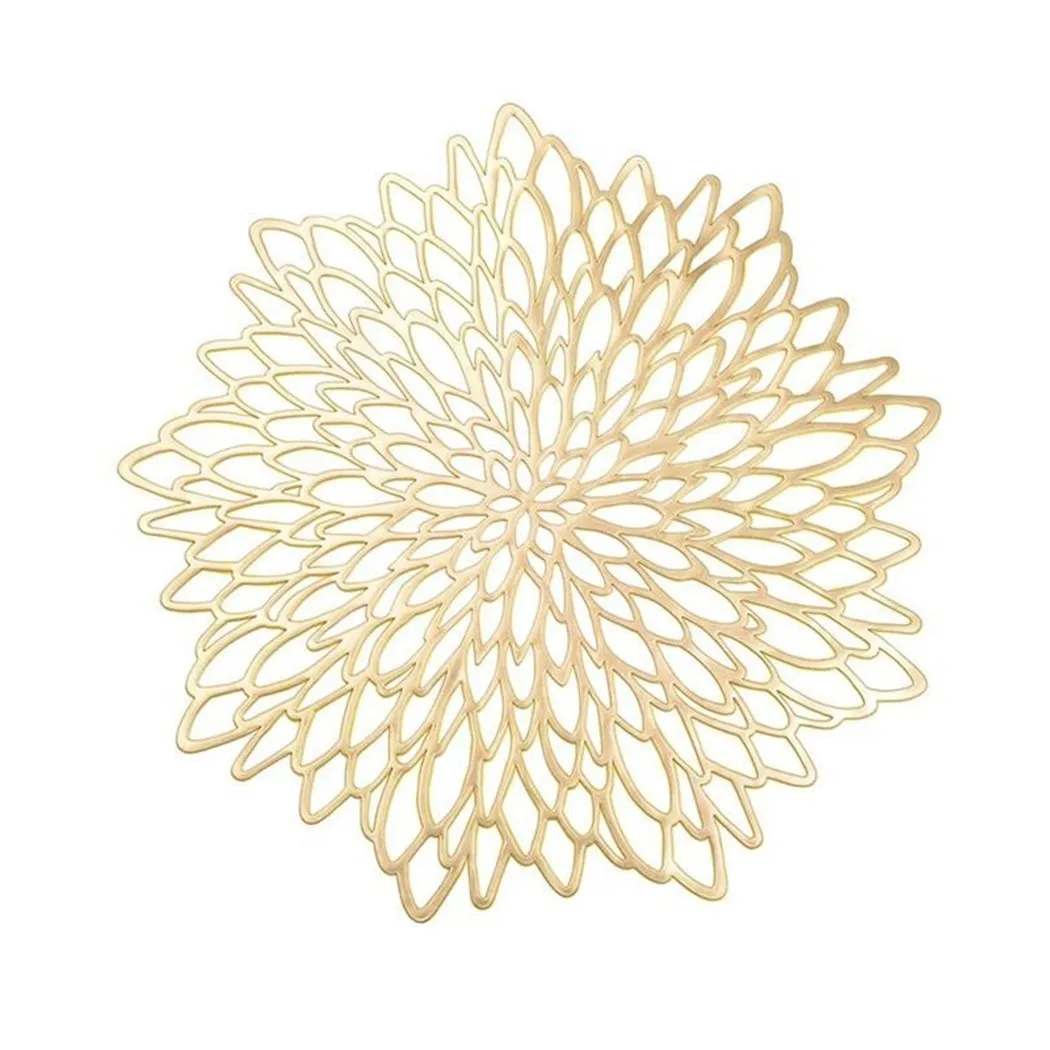 

1 Pcs Coaster Placemats PVC Table Mat Washable Dining Wedding Party Hollow Out Elegant Home Decorstion Accessories