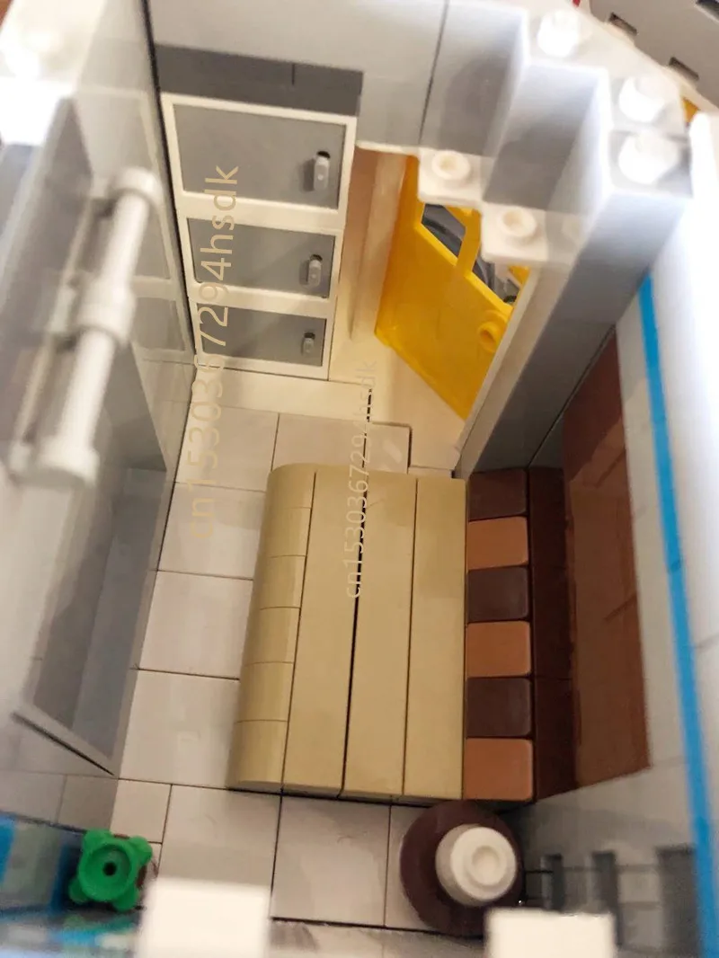 4143 шт MOC креативный город губа отели треет вид бистро кирпич модель streetview