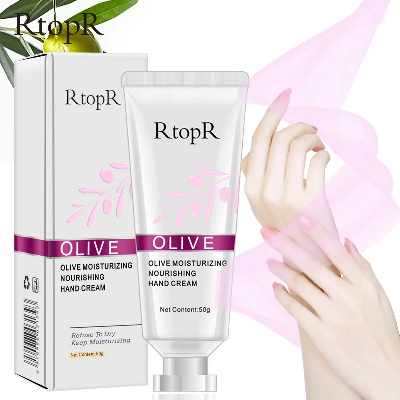 

RtopR Olive Oil Hand Cream Nourishing Moisturizing Anti-aging Anti-drying Essence Whitening Improve Dry Repair Hand Skin Care