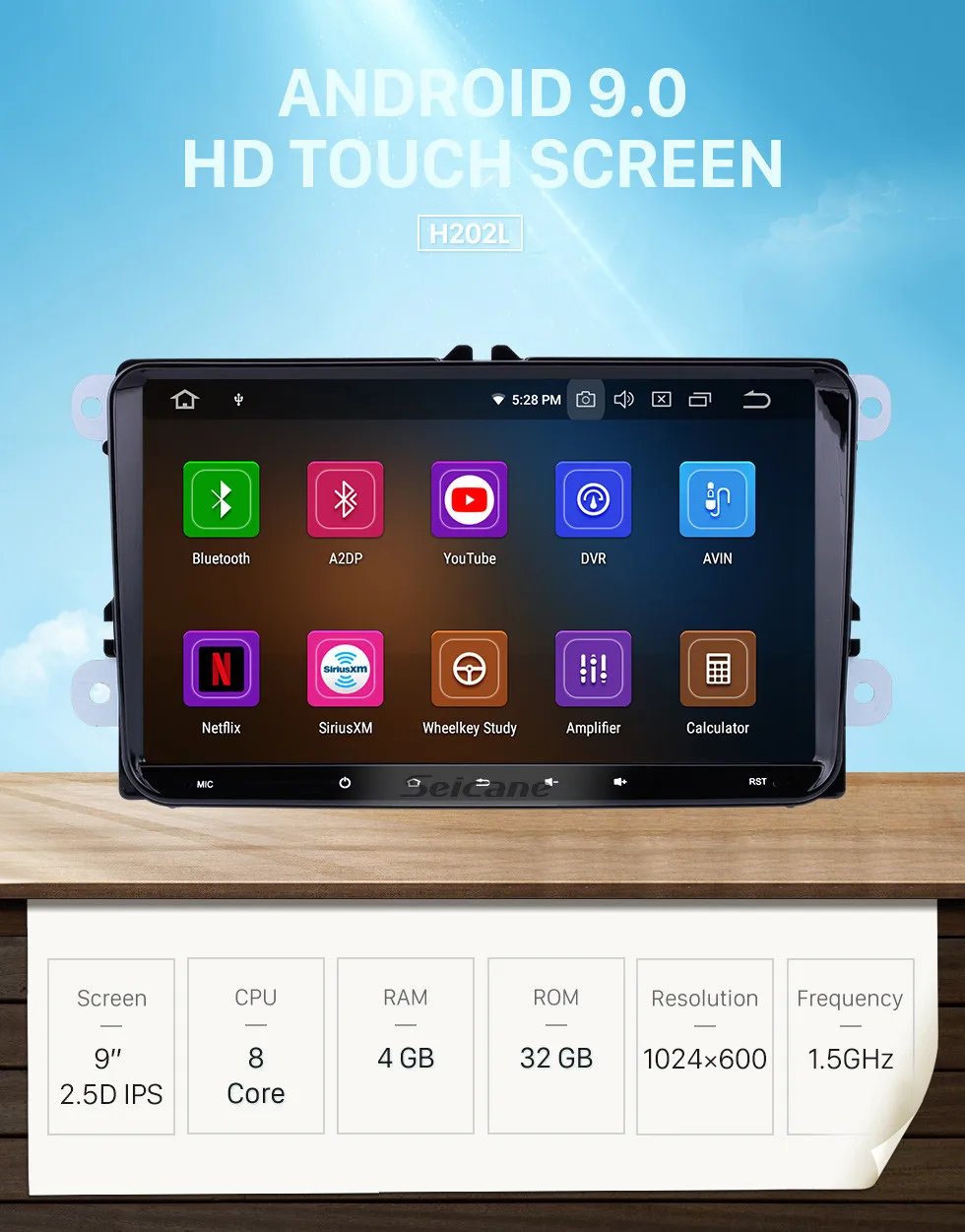 Seicane 2Din Android 9,0 gps автомобильный " стерео для VW BORA Polo Golf 4 Golf 5 Golf 6 Golf 7 Tiguan Passat b6 b5 b7 мультимедийный плеер