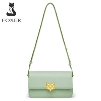 foxer women fashion shoulder messenger bag new design casual all match flap crossbody bags summer western style leather purse