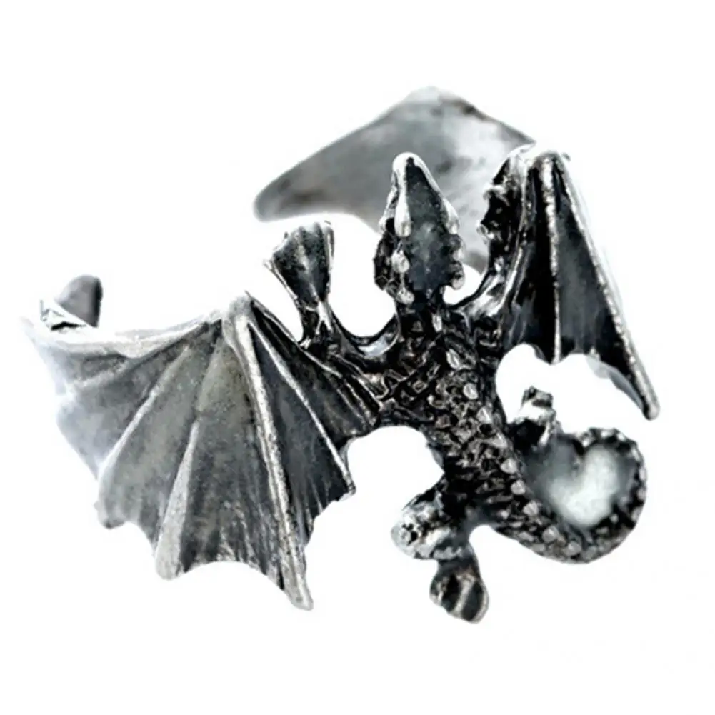 

4 Styles Excellent Luminous Ring Adjustable Rust-proof Copper Dragon Shaped Fashion Jewelry Ring Comfortable to Wear for Boy