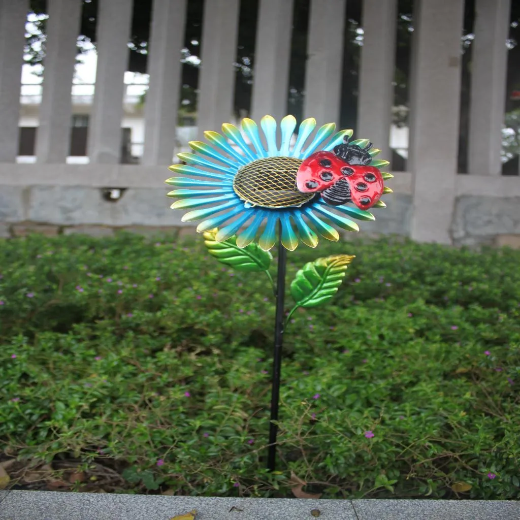 Landscape Lighting Sun Flower Beatles Pelican Rugby Led Garden Lights Solar Night Beetle Shape Solar-powered Lawn Lamp | Освещение