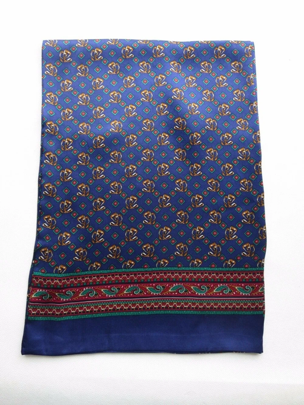 Новейший элегантный мужской шарф из чистого шелка, двойной слой, с принтом, мужской длинный теплый шарф, 4 цвета