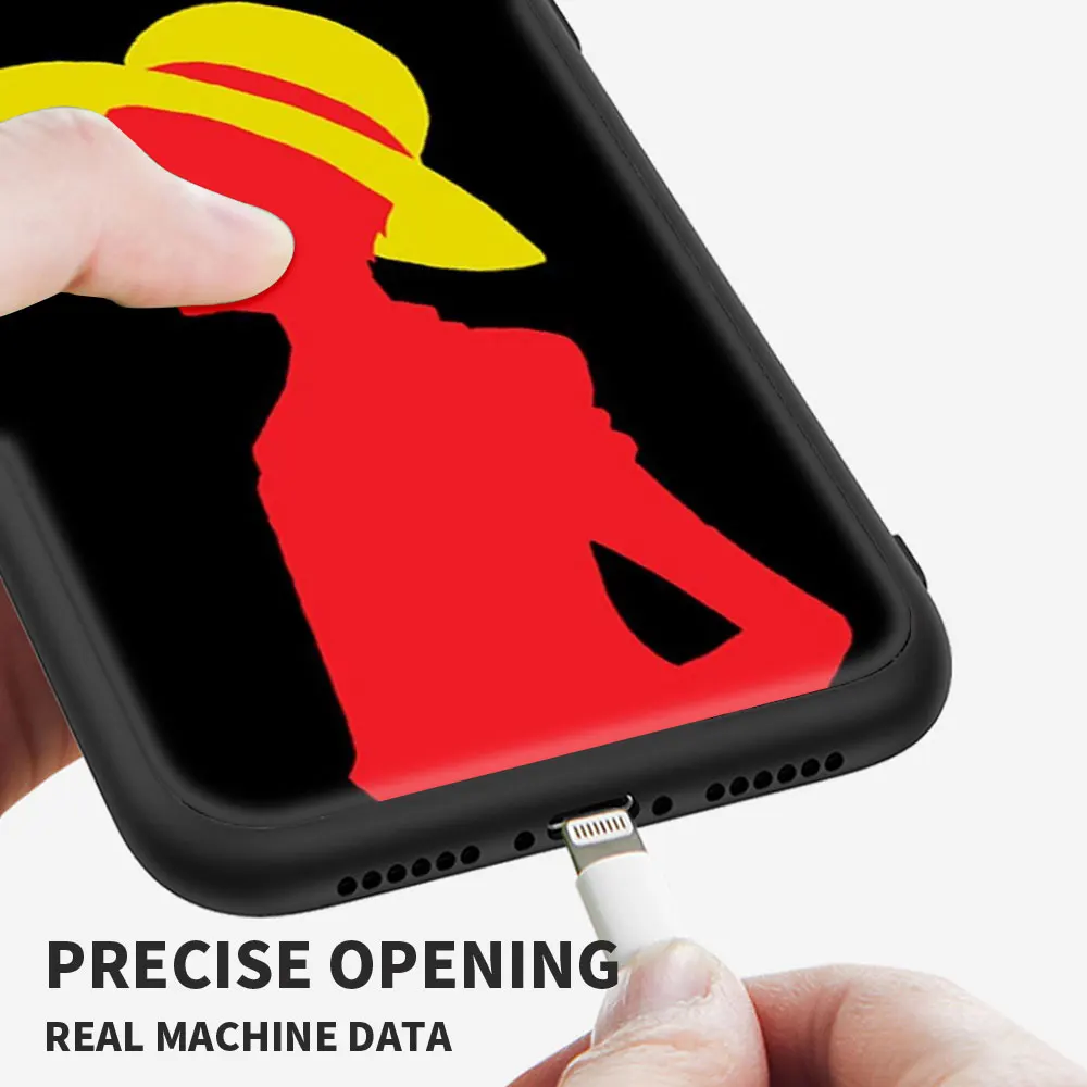 Чехол для Телефона iphone 12 pro max 11 8 7 6 s XR Plus минималистичный аниме Asce Franky черный