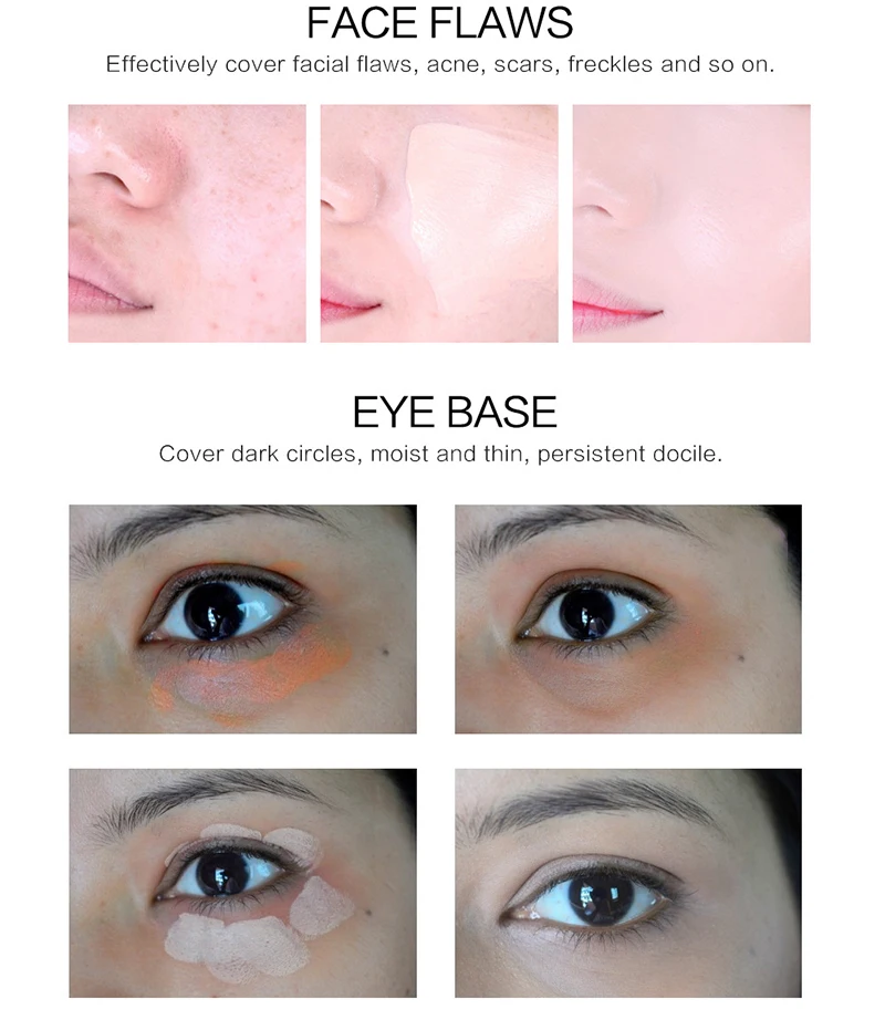 Полное покрытие 6 видов цветов жидкий консилер макияж мл темные круги для глаз