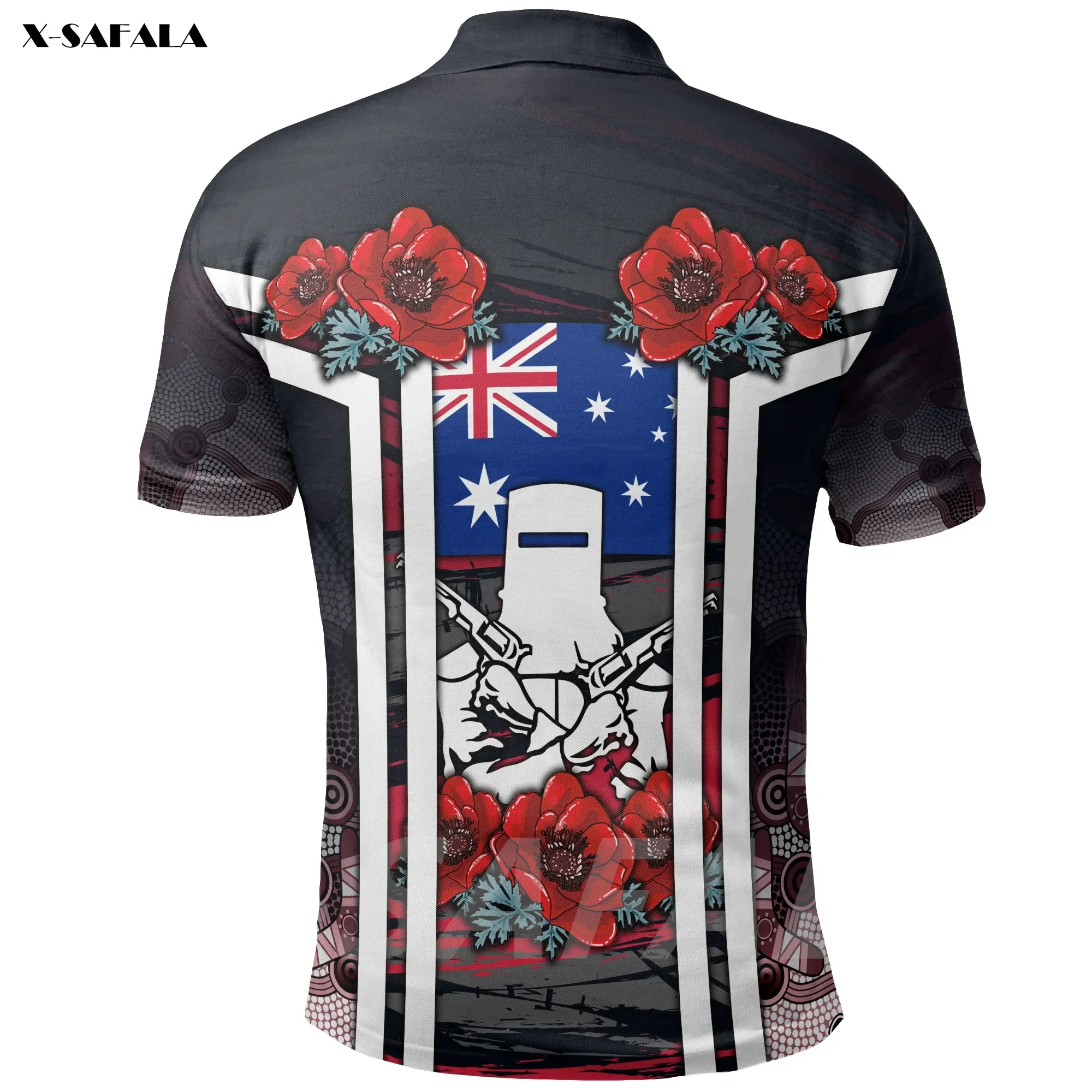 Женская/мужская рубашка-поло с принтом кенгуру | Мужская одежда