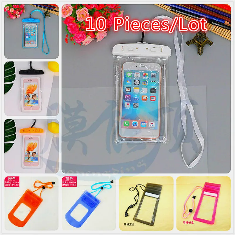10 шт. Универсальный Водонепроницаемый Чехол для Телефона iPhone X Xs Max Xr 8 7 One Plus Samsung S9
