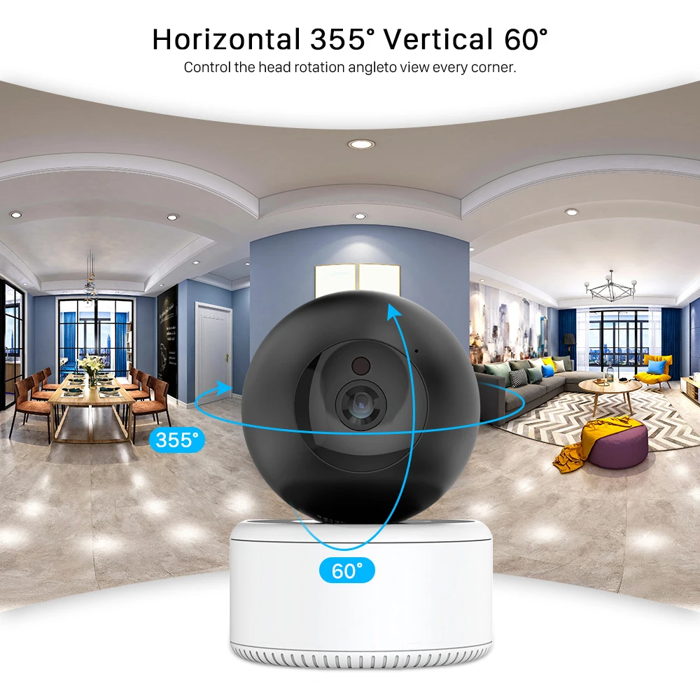 ANBIUX 3MP Wi-Fi IP-камера Внутренняя 1536P Ai Обнаружение человека Двустороннее аудио Умная
