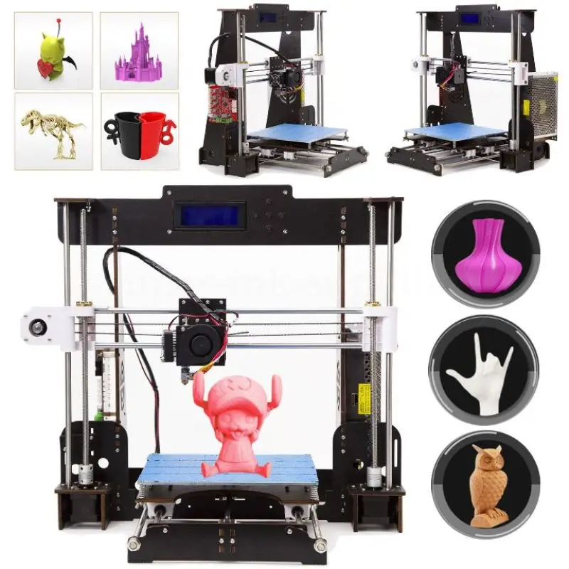3D принтер A8 W5 Reprap Prusa i3 DIY MK8 с ЖК дисплеем возобновление печати после сбоя