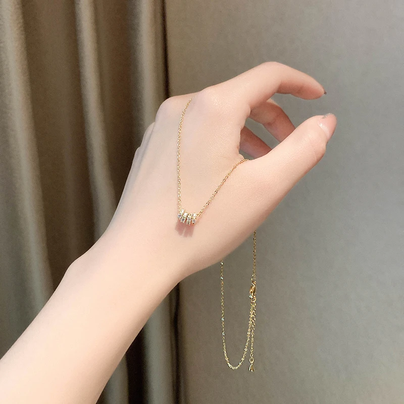Korea Hot Selling Fashion Jewelry 14K Gold Plating Simple Round Pendant Necklace Elegant Sexy Women Clavicle | Украшения и