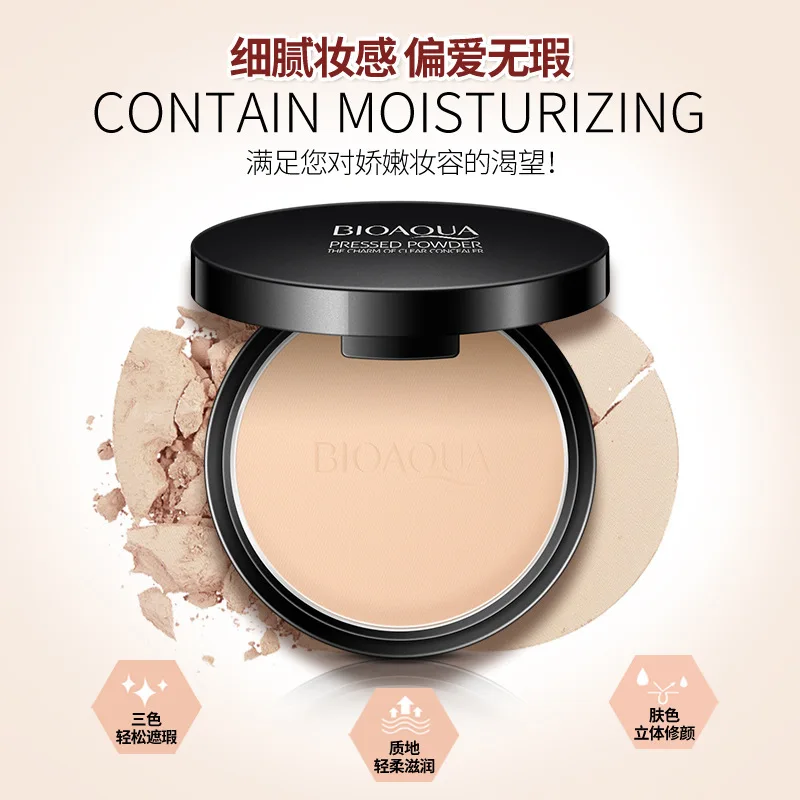 

BIOAQUA Brand Face Base Mineral Pressed Powder Makeup Matte Smooth Concealer Control Oil Foundation Contour Make Up Cosmetics