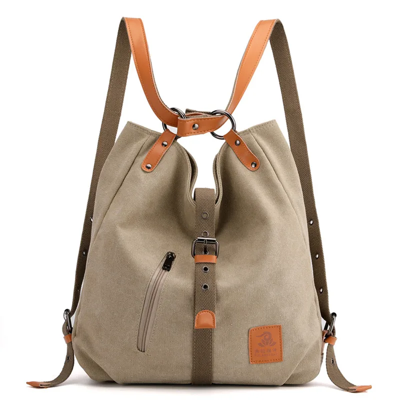 Модная Холщовая Сумка на плечо рюкзак для женщин школьные сумки девочек