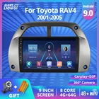 Автомагнитола 2DIN Android 9,0 для Toyota RAV4 2001 2002 2003 2004-2005, автомобильный мультимедийный плеер с GPS-навигацией, автомобильный DVD-плеер 2IDN