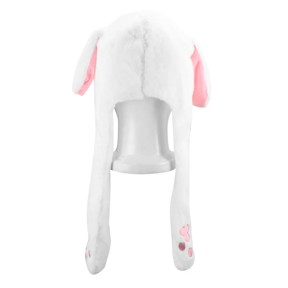 Женская Шапка бини с кроличьими ушками плюшевая движущимися кролика шапка