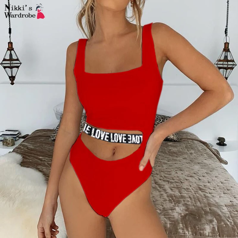 Сексуальный цельный купальник с высоким вырезом Женский винтажный бикини