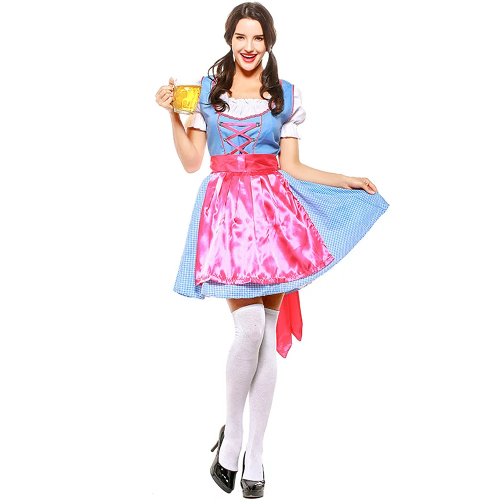 Горячая Dirndl горничная из немецкой пивоварни костюмы Женщины Октоберфест