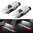 Автомобильный светильник для дверей, 2 шт., с логотипом, для Dodge CHARGER, Challenger RAM 1500