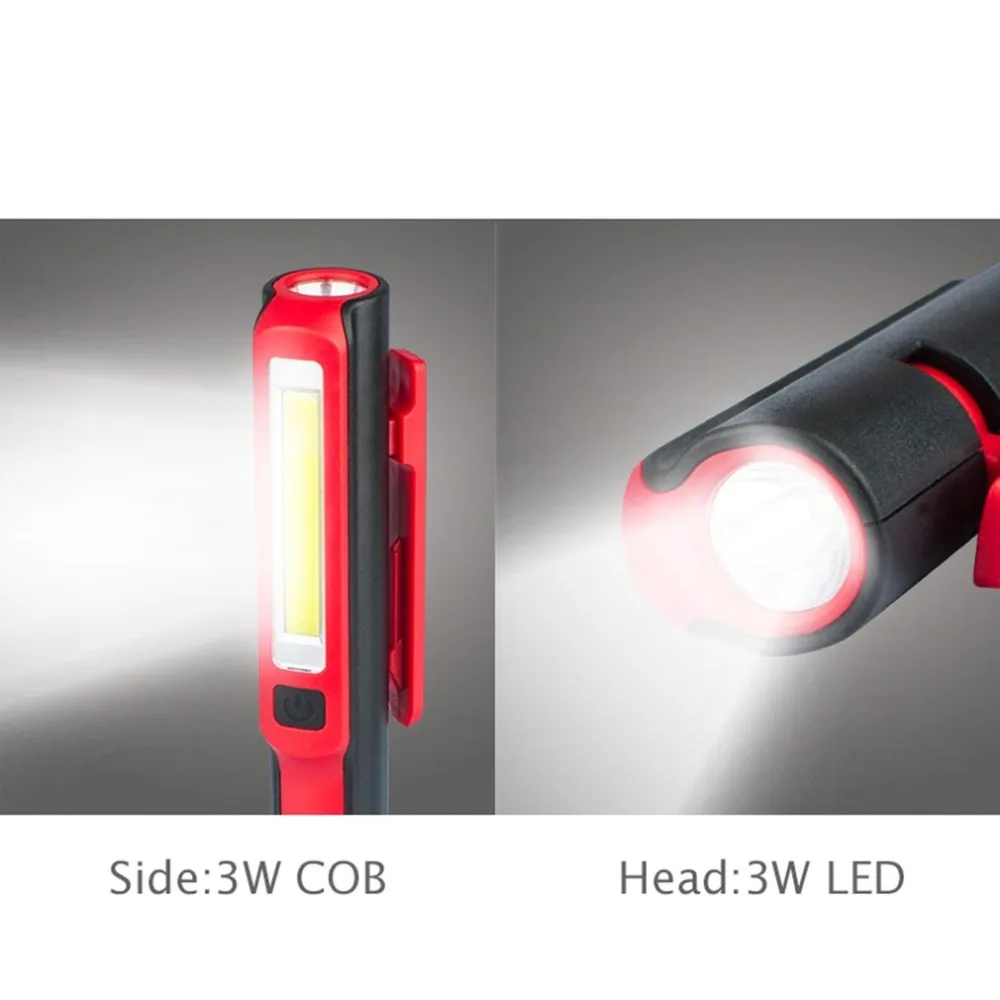 Портативный ручной COB светодиодный светильник вспышка Многофункциональный