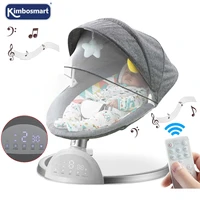 smart electric baby cradle with safe five point seat belt crib rocking chair newborn calm chair bluetooth touch keyimd screen