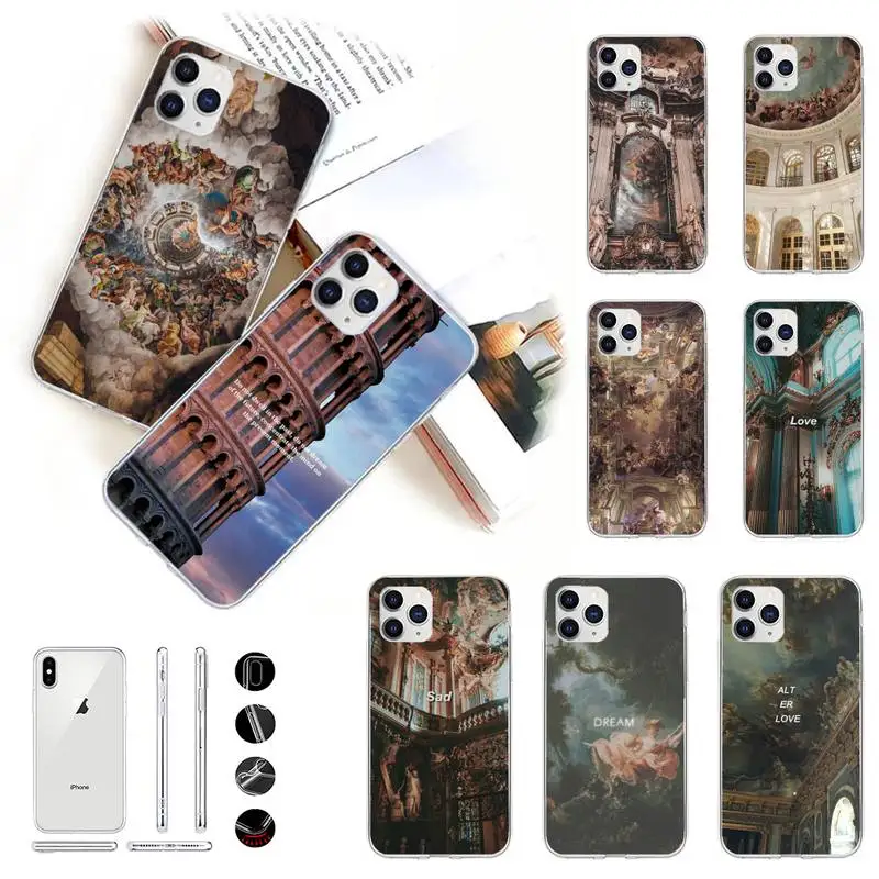 

palace of versailles The Creation of Adam Art Phone Case for iPhone 11 12 13 mini pro XS MAX 8 7 6 6S Plus X 5S SE 2020 XR case