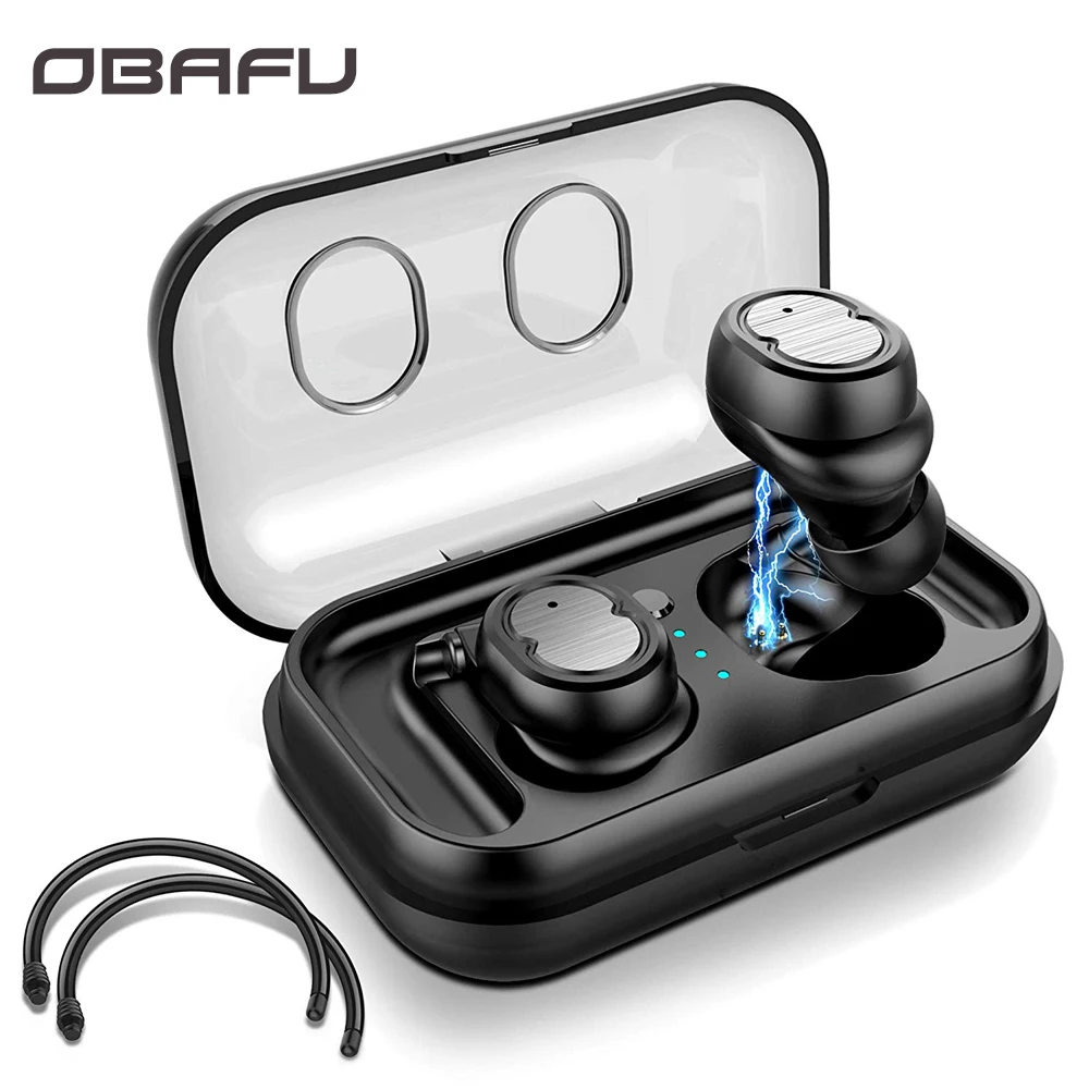 OBAFU беспроводные наушники Bluetooth V5.0 стерео спортивные гарнитура мощность для iPhone