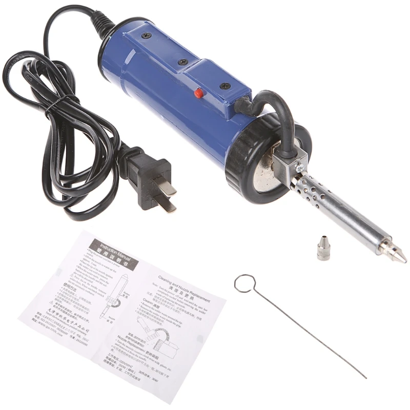 

Solder Sucker 30W 220V 50Hz Electric Vacuum Desoldering Pump Iron Gun Soldering Repair Tool With Nozzle And Drill Rod
