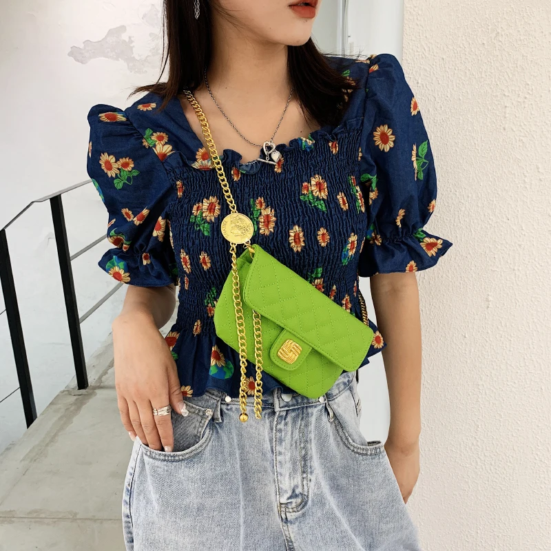 

Luxury Designer Handbag Fashion Square PU Leather Summer Chain Rhombic Shoulder Messenger Women Bag Sac A Main Bolso Mujer