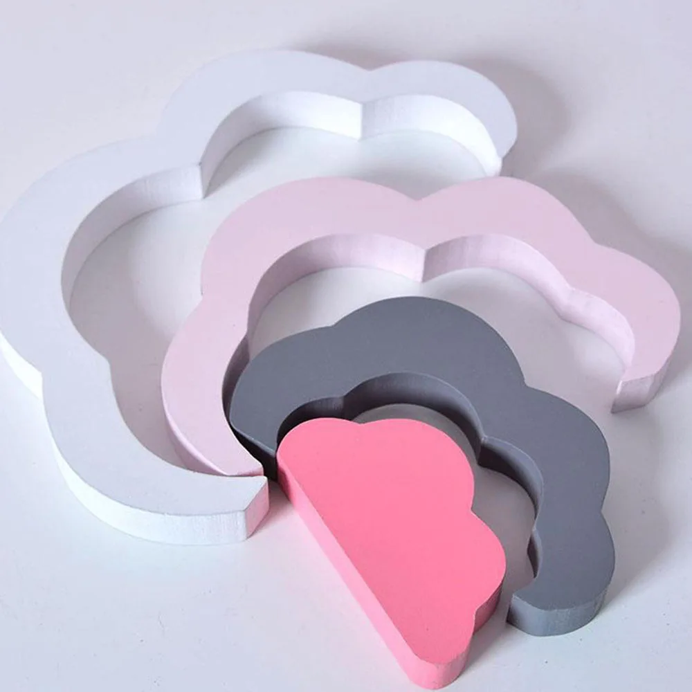 Деревянные строительные блоки игрушки ручной работы набор деревянных радужных