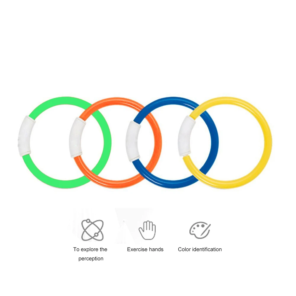 

1set Kids Diving Rings Set Pool Diving Toys Colorful Underwater Swimming Sinking Rings Pool Rings for Children Toy Adults