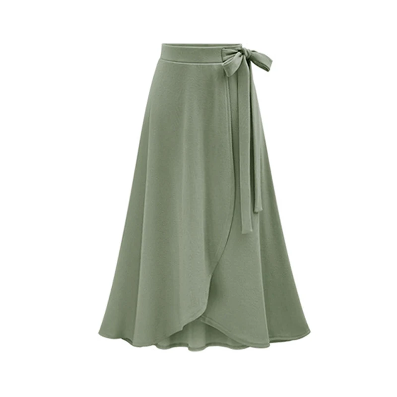 Women's Skirt Happymulti Sweet Casual Solid Color Bow Mid-Calf Straight Empire Spring Autumn Long Large Size Skirts AEHQ0468 | Женская