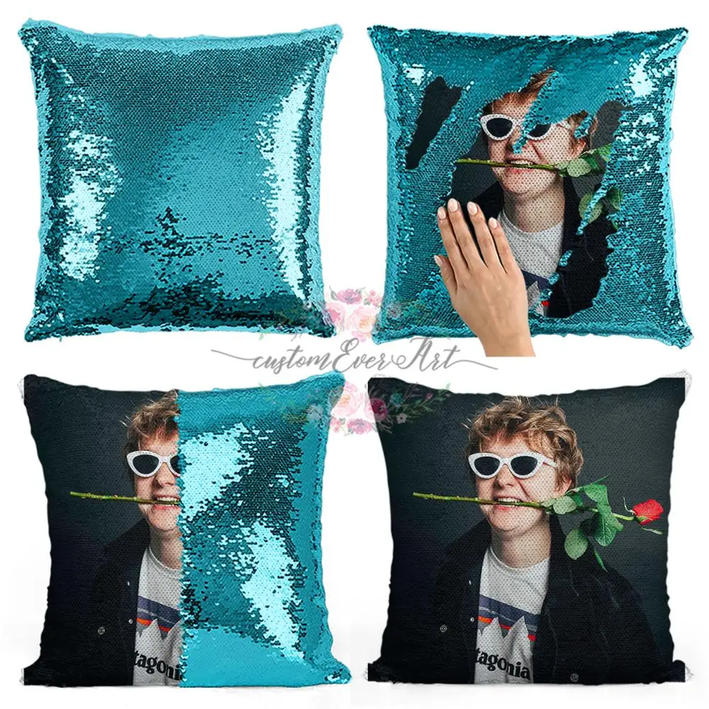 

Lewis Capaldi rose sequin pillow sequin Pillowcase Two color pillow gift for her gift for him | pillow | magic pillow