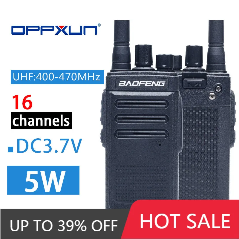 

OPPXUN For Baofeng C6 Ham Transmitter UHF 400-470MHZ 8W Portable Walkie Talkie for Hotel Bank Store Super Market Two Way Radio