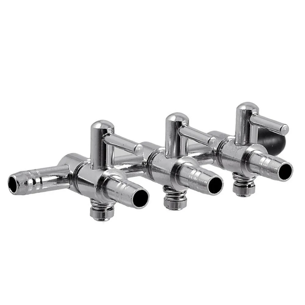 Behogar Stainless Steel Aquarium Fish Tank 2Ways Manifold Air Pump Splitter Lever Control Switch Valve Taps Aquatic Accessories | Дом и сад