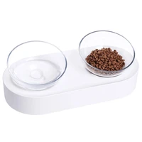 petkit nonslip dishwasher safe cat pet bowl feeding with stand stress transparent tilted raised for cat small dog pet supplies