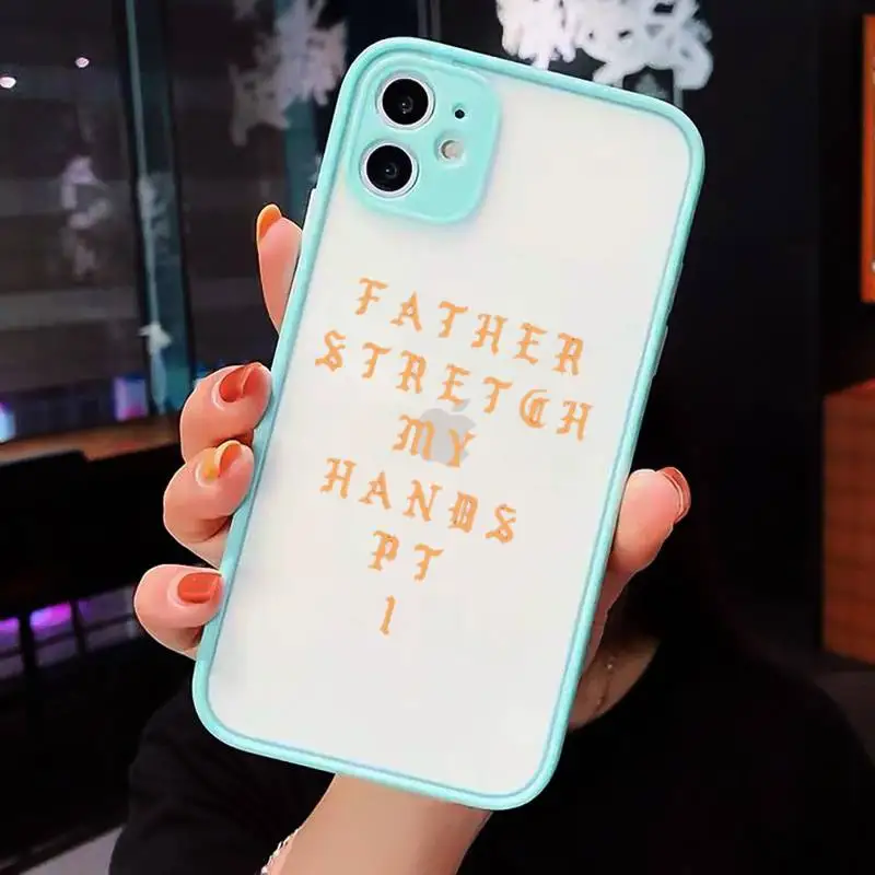 

Kanye PABLO Color text pattern Phone Case Matte For iPhone 12 Mini 11 Pro XR XS Max 7 8 Plus X Hard PC Back Cover