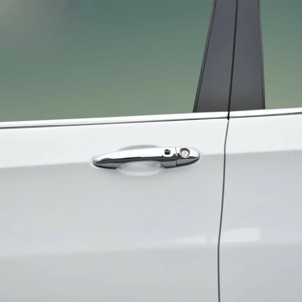 

For Jeep Compass 2017 2018 Chrome Side Door Handle Cover Trim with Smartkey Hole