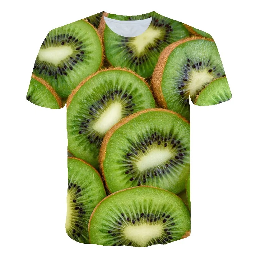 

Oversized T-Shirt Grapefruit Lemon Fruit Pattern 3D Printing Short Sleeve 2021 Summer Casual Top Fashion Children's Wear