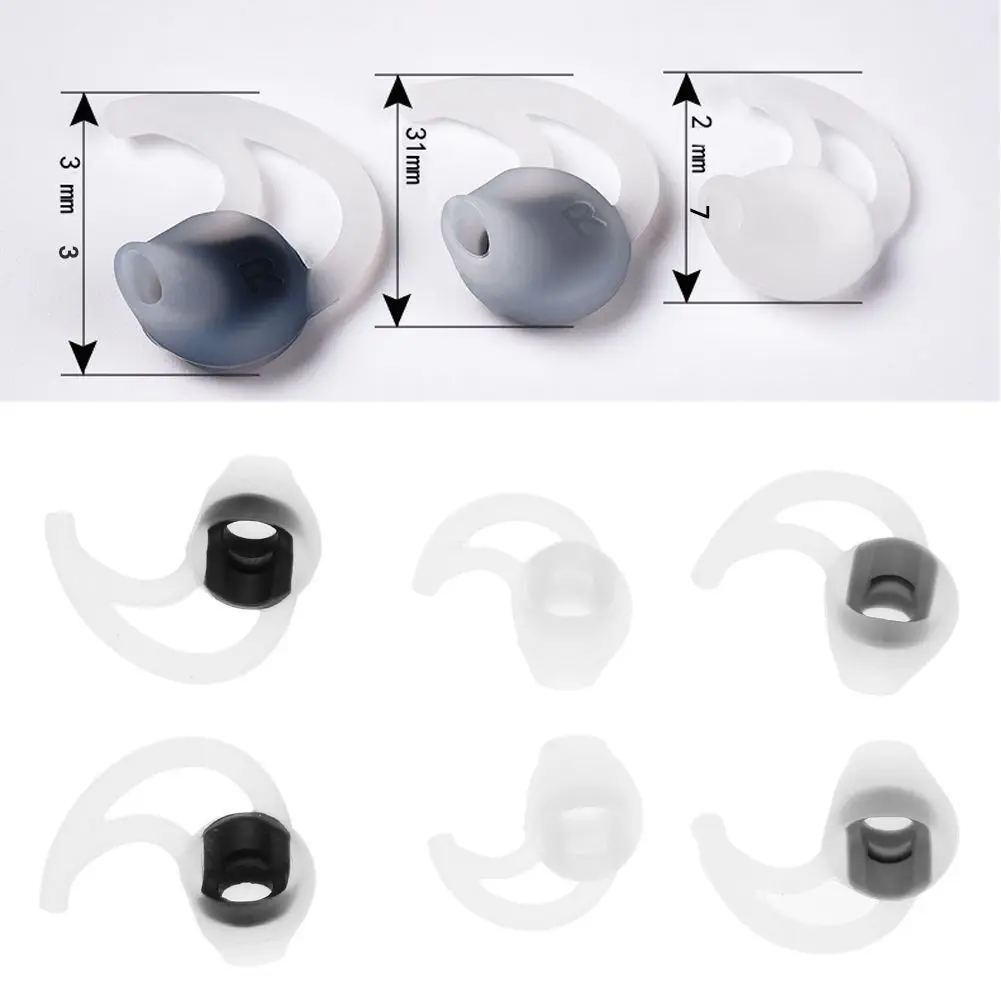 3 Pairs Silicone Earbud Tips Eartips Replacement Shark Fin Ear Plug Set For BOSE Soundsport Wileless QC20 QC30 Earphones S/M/L |