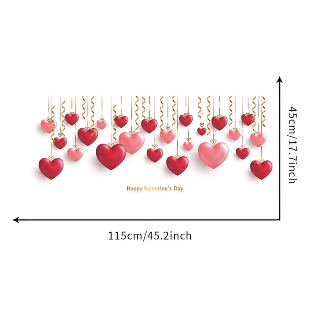 

Wall Sticker Love Heart Pattern Self-adhesive PVC Home Background Wall Sticker for Living Room