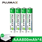 Перезаряжаемая батарея PUJIMAX AAA 4 шт. 1,2 в 800 мАч NiMH перезаряжаемые батареи для фонарика триммер для волос экологичный прочный