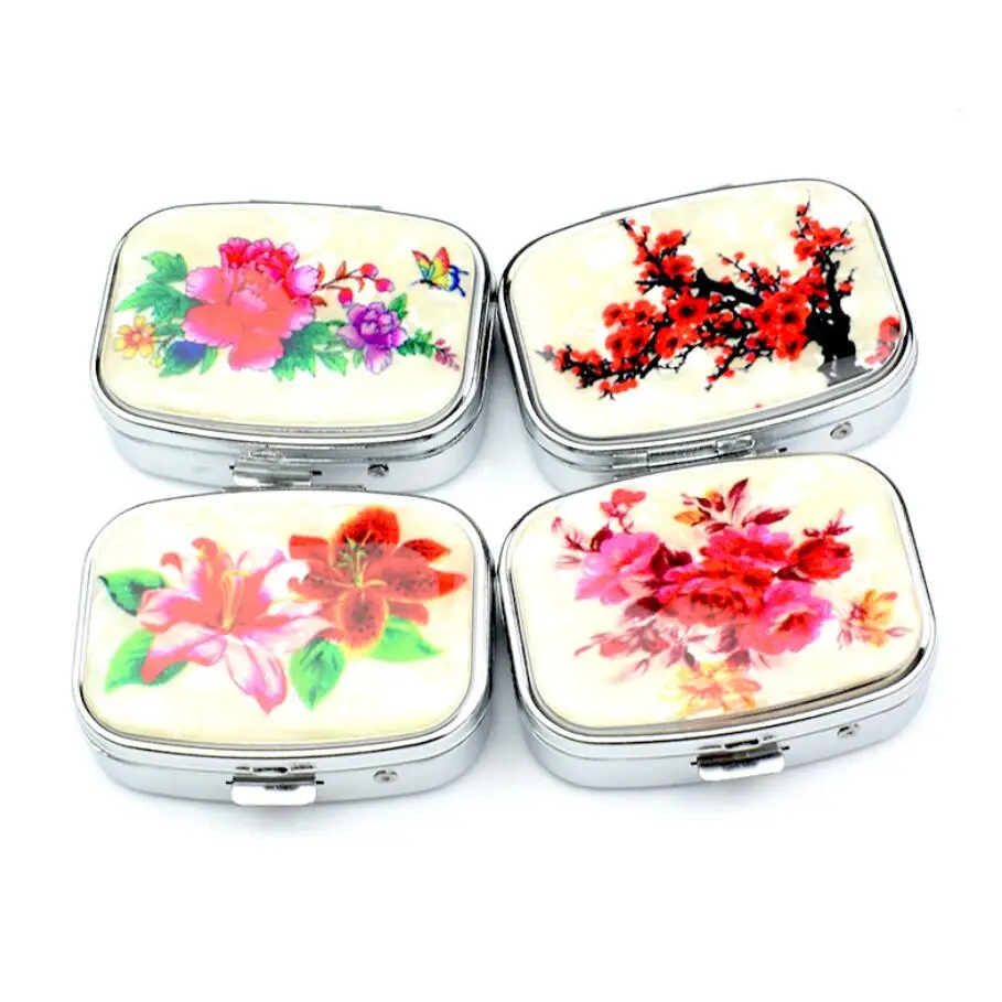40pcs Customize Folding pill case Metal cutter Medicine Organizer Portable Pill Box Makeup Storage box pills Container | Красота и